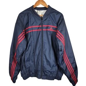 Vintage ADIDAS 3 Stripe Full Zip Track Jacket in Navy Blue MEN'S M
